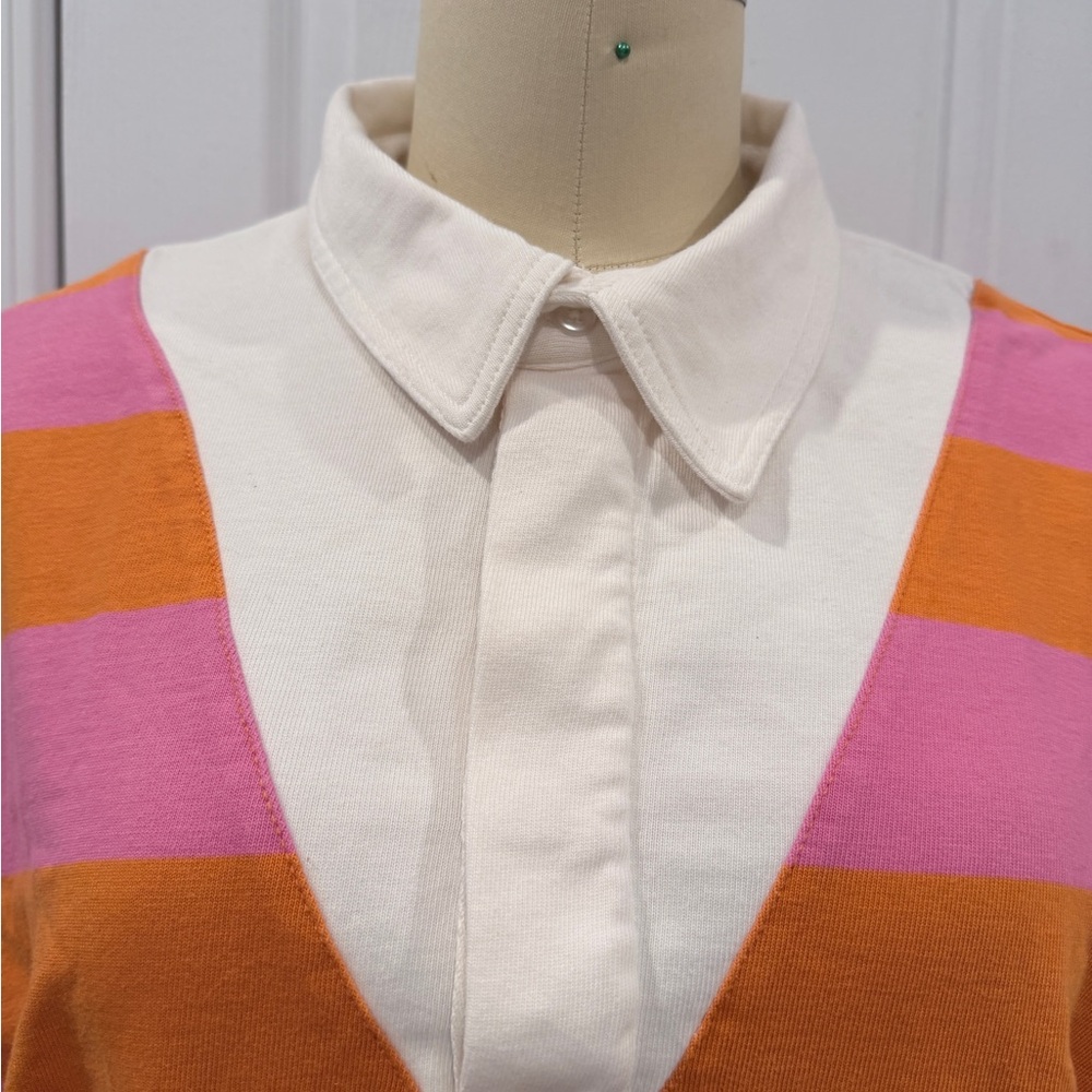 NWT Daily Practice Oversized Striped Pink and Orange Tunic - Picture 6 of 15